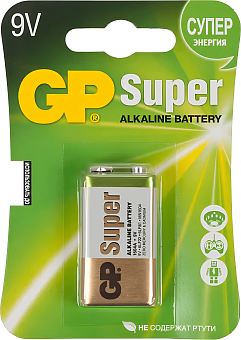 Батарейка  GP Super Alkaline 9V Крона FSB1