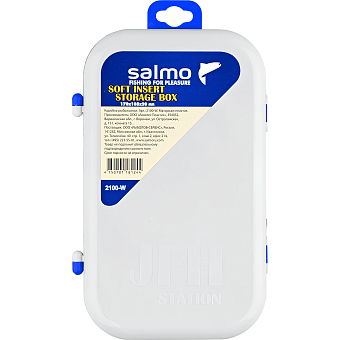 Коробка Salmo (170*100 мм) для приманок зим. пласт. с мягк. вклад.